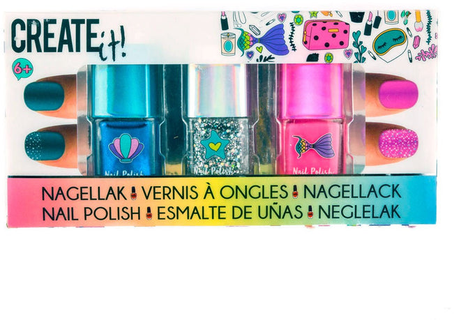 Create it! Beauty Nagellak Glitter, 3st.