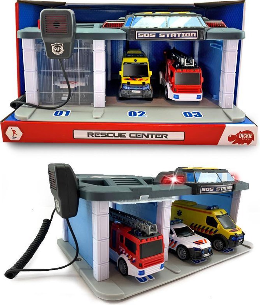 Dickie Toys Sos - Rescue Center - Speelgoedgarage