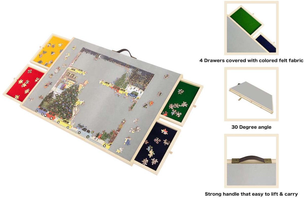 Feel Home Puzzelbord Luxury - Met opbergsysteem - 1000 stukjes