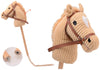 Johntoy Stokpaardje + geluid 80cm beige