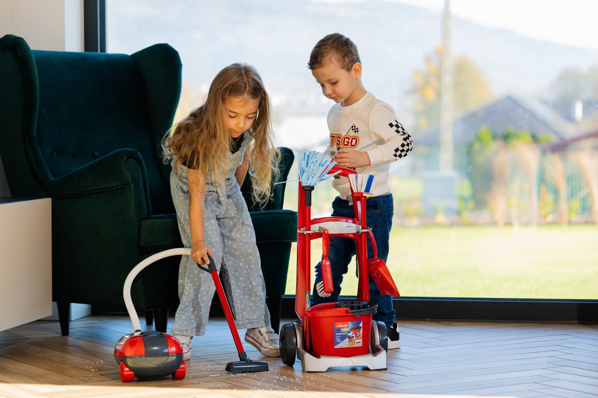 Klein Toys Vileda - schoonmaaktrolley + stofzuiger