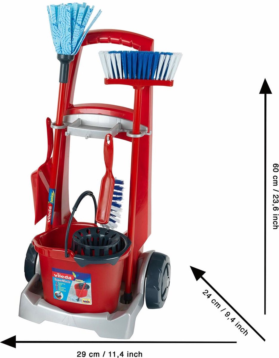Klein Toys Vileda - schoonmaaktrolley + stofzuiger