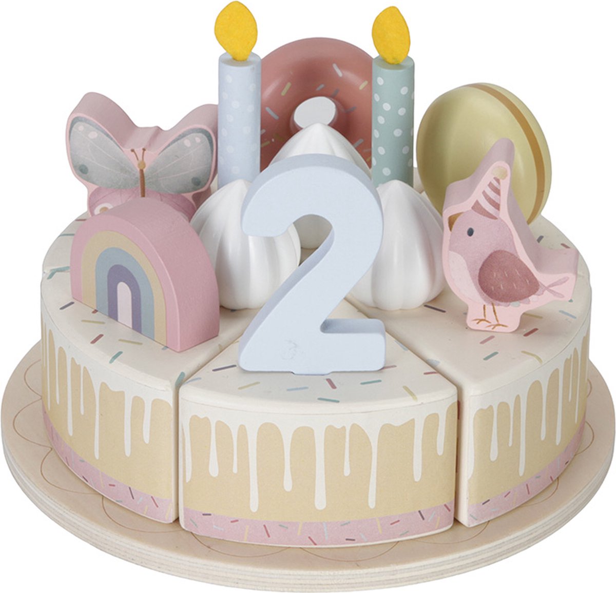 Little Dutch Houten verjaardagstaartje Pink FSC
