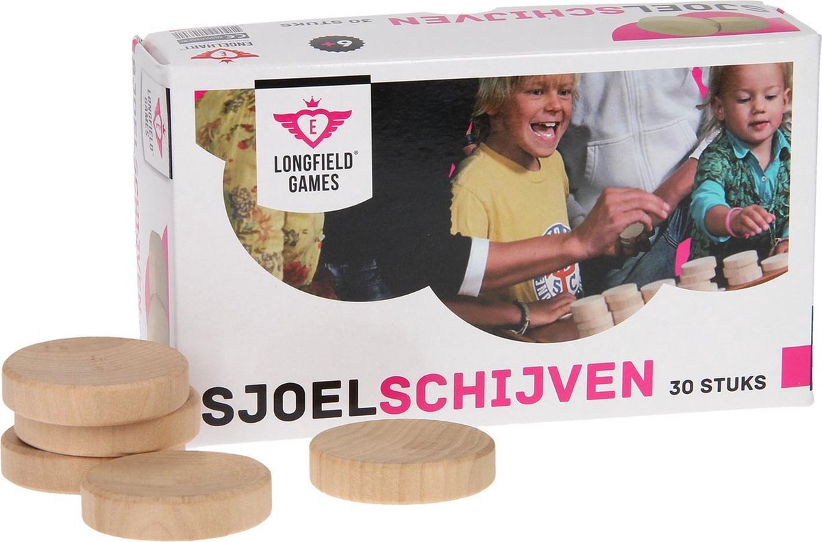 Set sjoelschijven groot, hol gedraaid - berkenhout 52mm