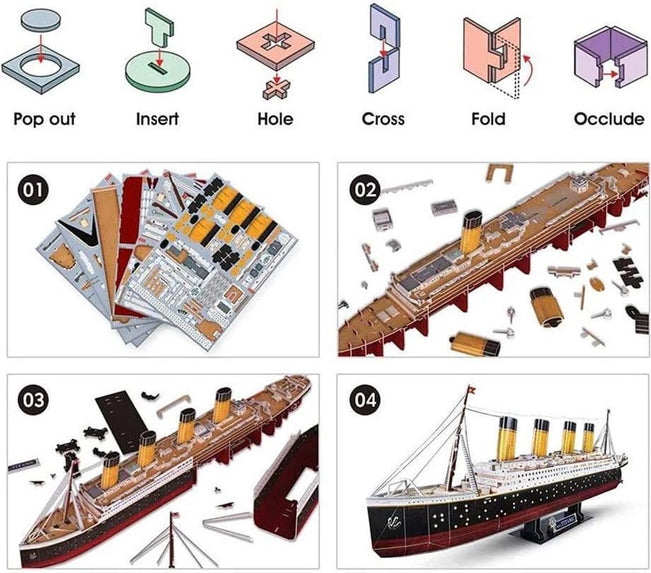 Cubic Fun 3D Puzzel Titanic Led