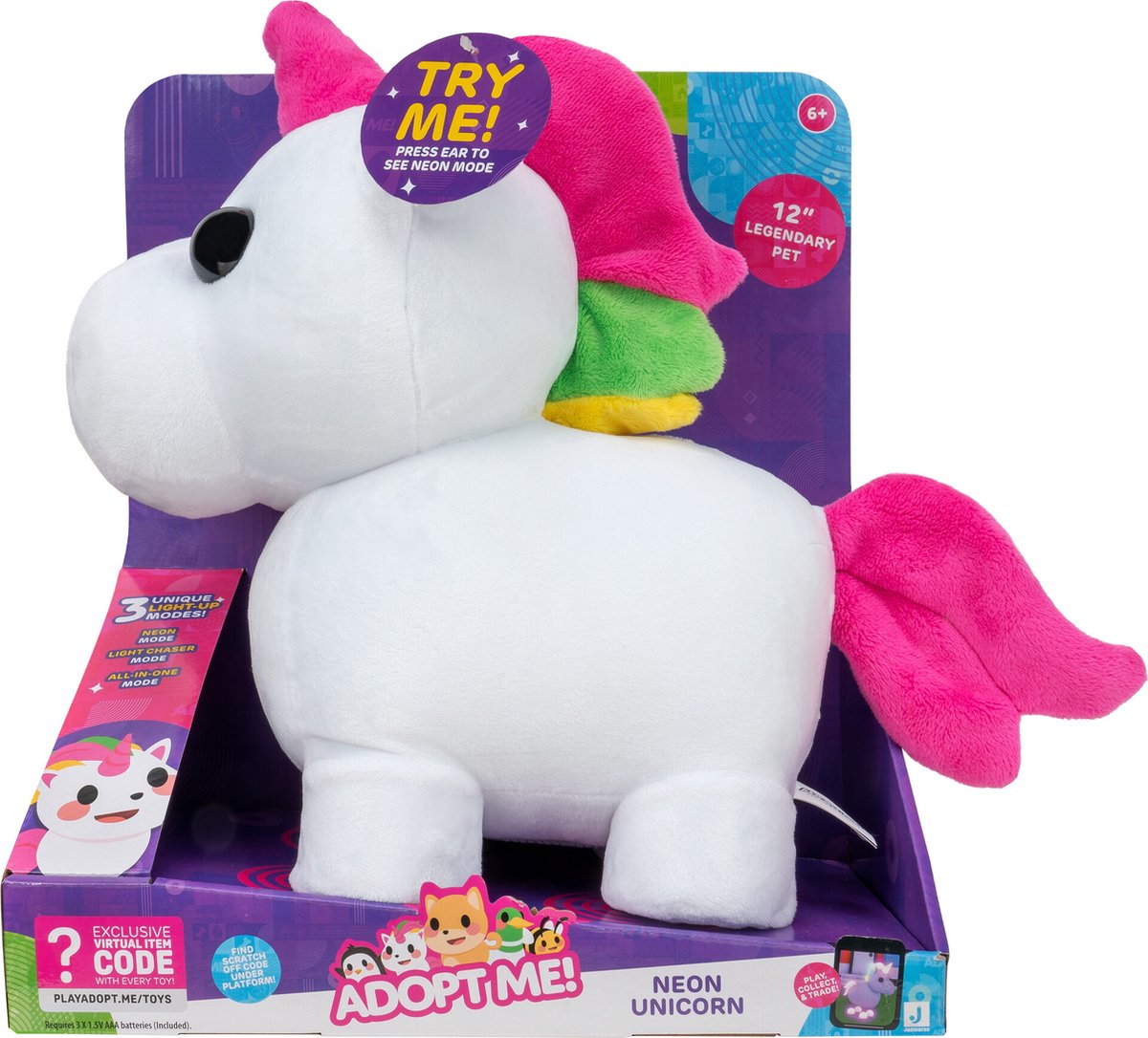 Adopt Me Mega Eenhoorn Knuffel + Licht