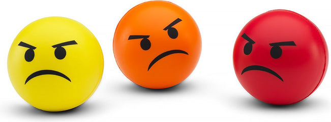 #Winning Emoticon Stressballen - Zacht/Medium/Hard - Geel/Oranje/Rood