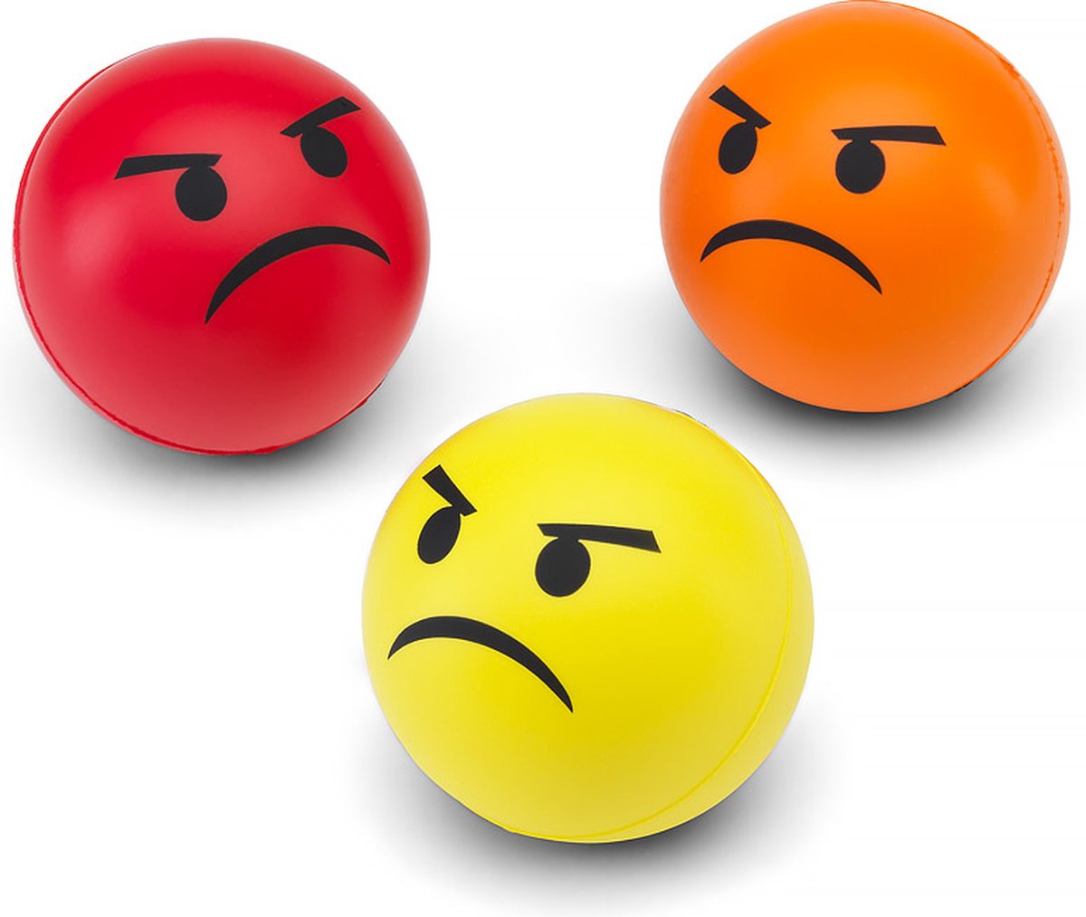 #Winning Emoticon Stressballen - Zacht/Medium/Hard - Geel/Oranje/Rood