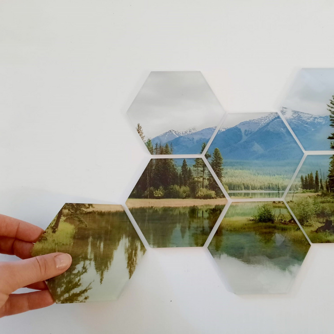 Foto op plexiglas - hexagon